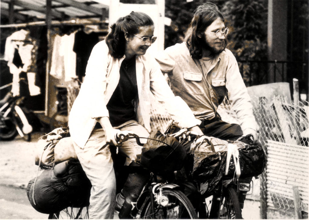 Anette und Ekkehard auf dem Fahrrad in Toyokawa