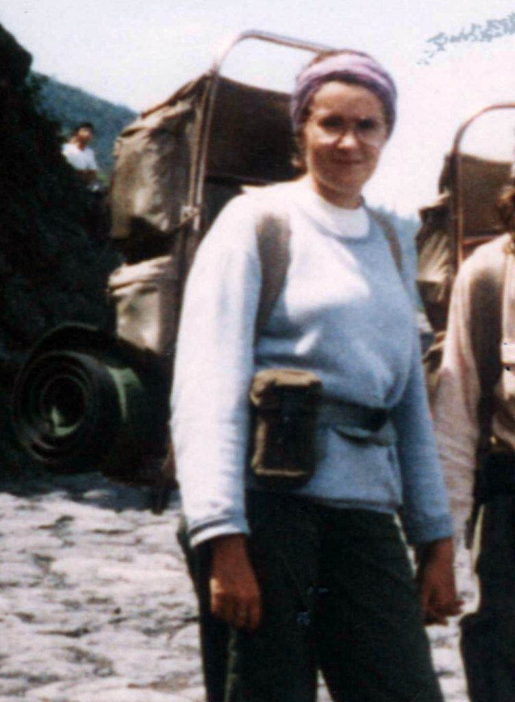 Anette und ihr Traggestellrucksack