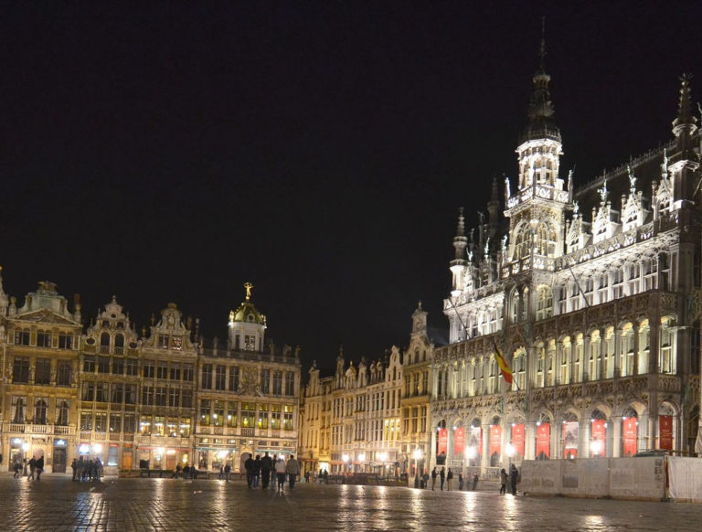 Marktplatz Brüssel bei Nacht