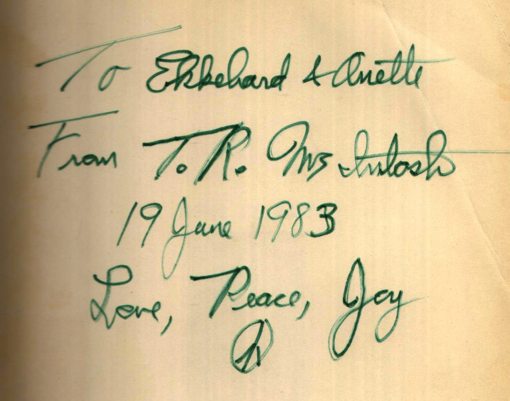 Widmung von J.R.McIntosh, Harrisburg